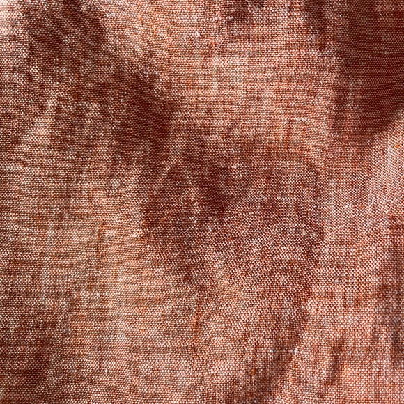 Brand New Tahari Orange Linen Wide Leg Pull-On Pants - Picture 6 of 6